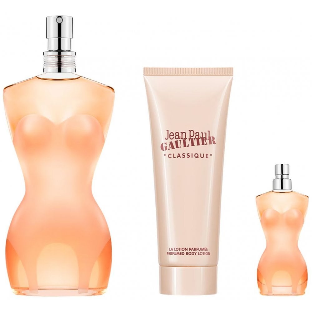 Jean Paul Gaultier Classique Gift Set 100ml EDT Spray - EDT 6ml - Body Lotion 75ml