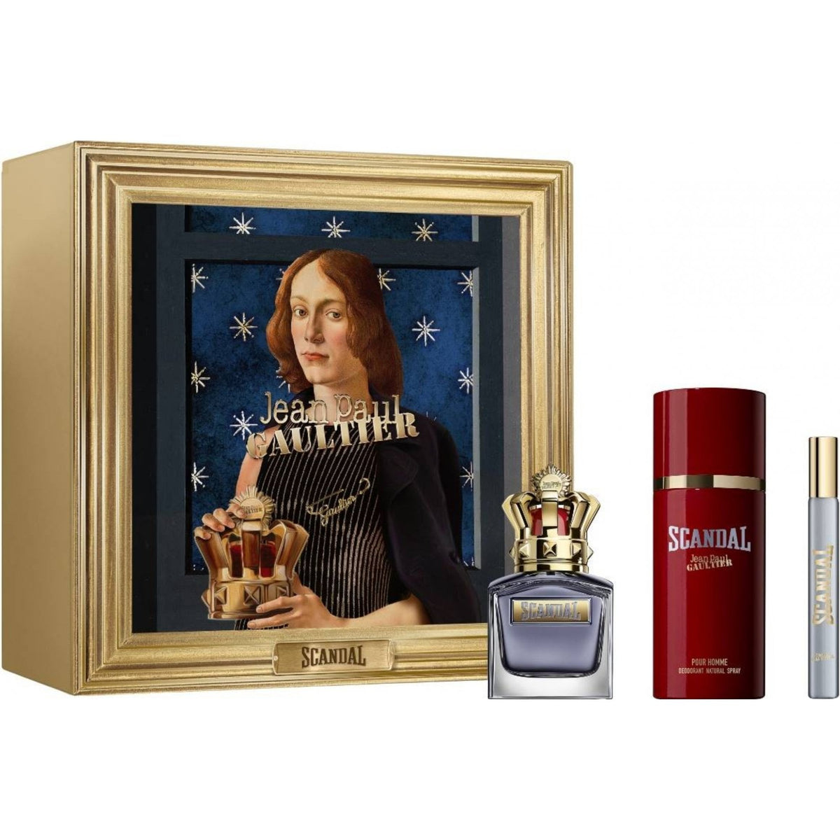 Jean Paul Gaultier Scandal Pour Homme Gift Set 50ml EDT Spray - EDT 10ml - Deodorant Spray 150ml
