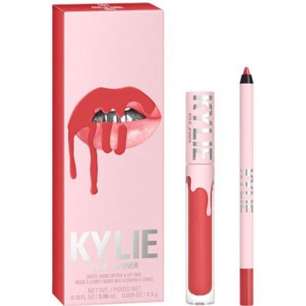 Kylie By Kylie Jenner Matte Lip Kit Liquid Lipstick 3ml + Lip Liner - 503 Bad Lil Thing
