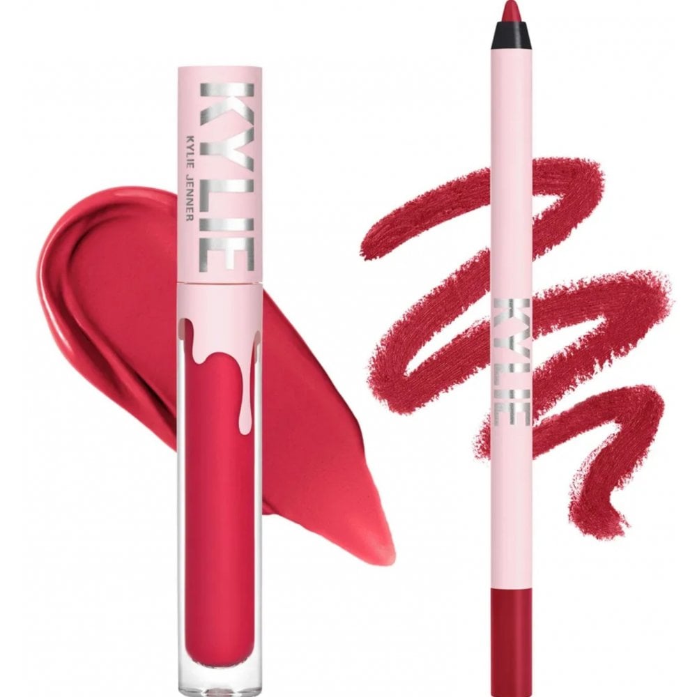 Kylie By Kylie Jenner Matte Lip Kit Liquid Lipstick 3ml + Lip Liner - 503 Bad Lil Thing