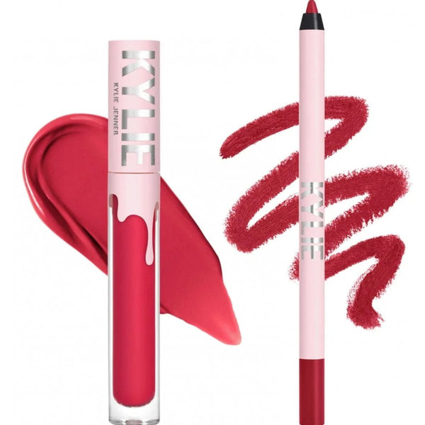 Kylie By Kylie Jenner Matte Lip Kit Liquid Lipstick 3ml + Lip Liner - 503 Bad Lil Thing