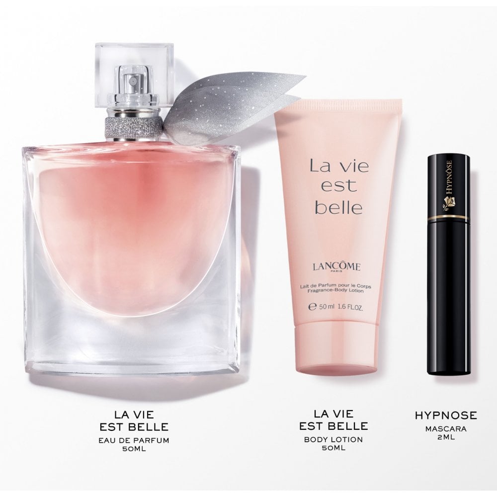 Lancome La Vie Est Belle Gift Set 50ml EDP Spray - Mascara 2ml - Body Lotion 50ml