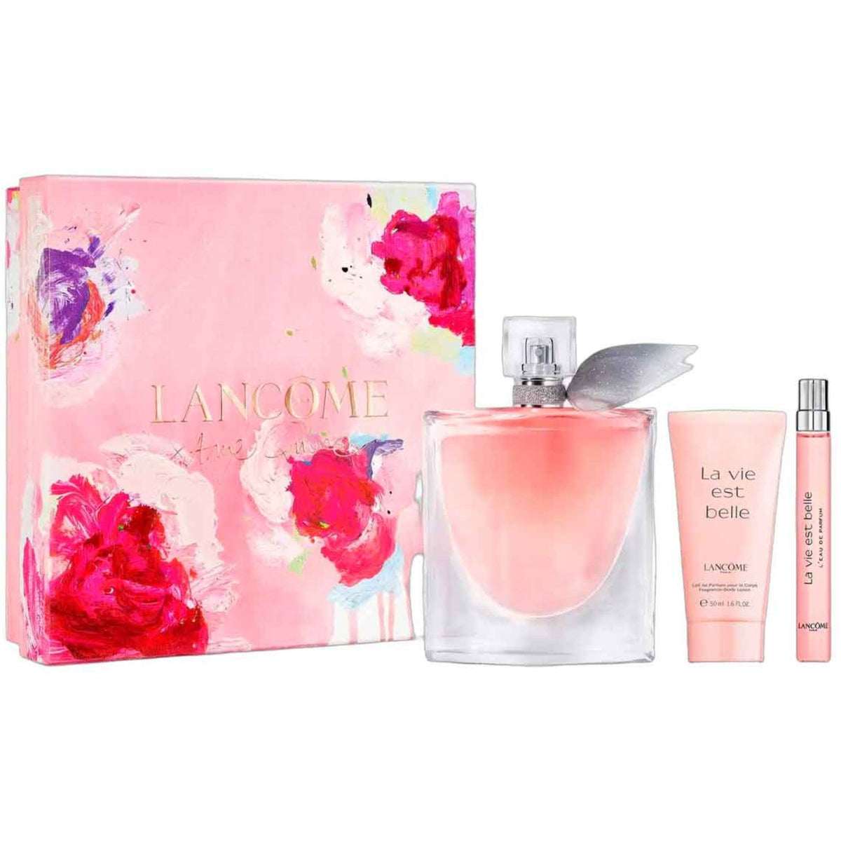 Lancome La Vie Est Belle Gift Set 100ml EDP Spray + 10ml EDP Spray + 50ml Body Lotion