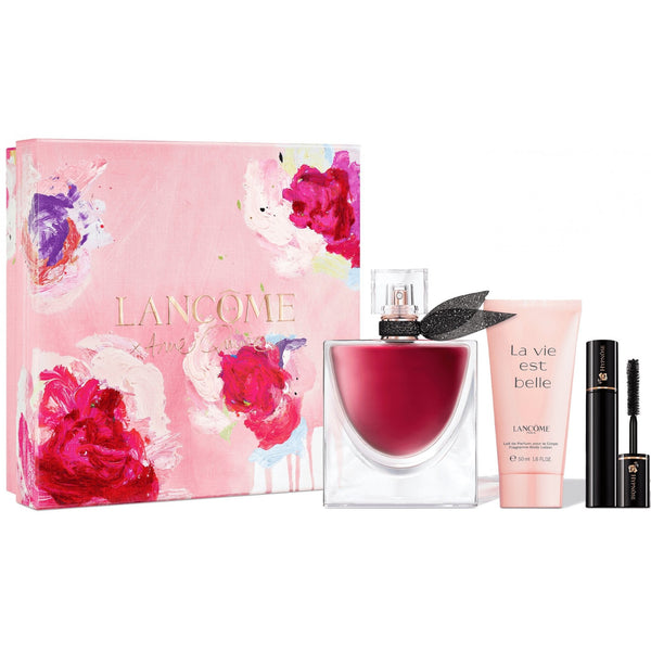 Lancome La Vie Est Belle L'Elixir Set: 50ml EDP Spray + 50ml Body Lotion + 2ml Mascara