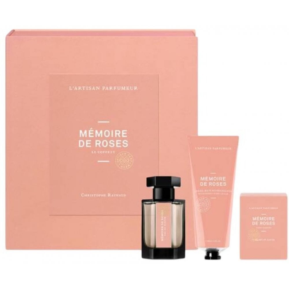 L'Artisan Parfumeur Memoire De Roses Giftset: EDP Spray 50ml + Soap 25g + Hand Cream 65ml