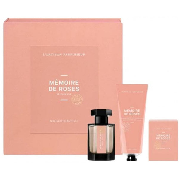 L'Artisan Parfumeur Memoire De Roses Giftset: EDP Spray 50ml + Soap 25g + Hand Cream 65ml