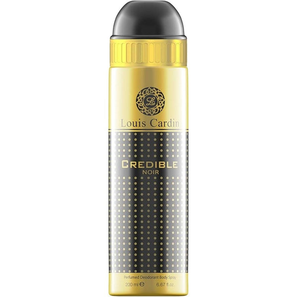 Louis Cardin Credible Noir 200ml Perfumed Deodorant Body Spray
