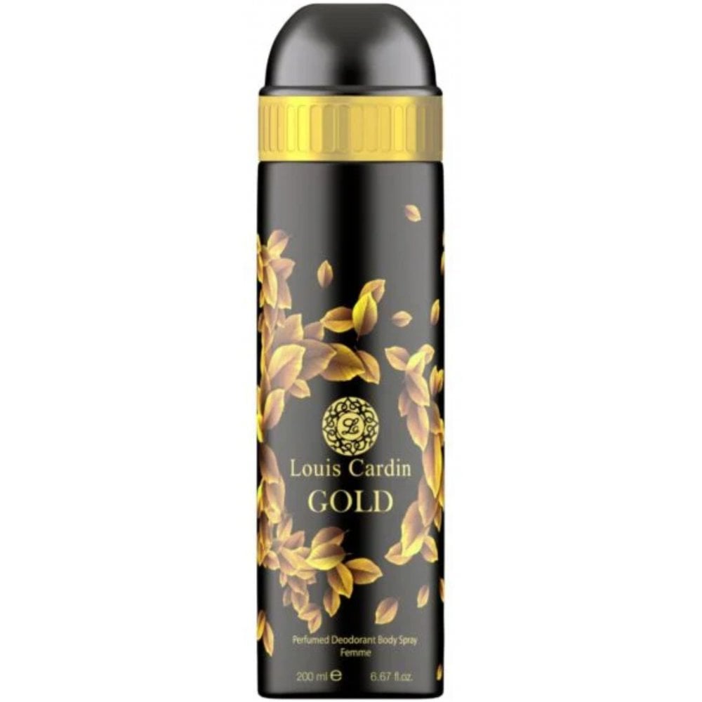 Louis Cardin Gold Femme 200ml Perfumed Deodorant Body Spray