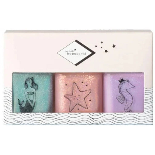 Mancurist Nail Polish Set Hortencia 15ml + Mermaid 15ml + Pulp 15ml + Pink Quartz Glitter 2g