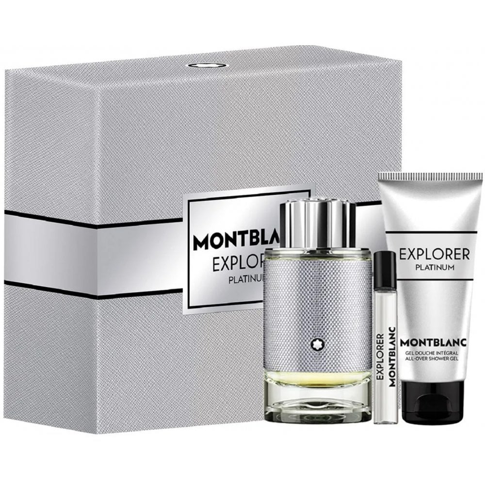 Montblanc Explorer Platinum Gift Set 100ml EDP Spray - EDP 7.5ml - Shower Gel 100ml