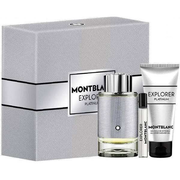 Montblanc Explorer Platinum Gift Set 100ml EDP Spray - EDP 7.5ml - Shower Gel 100ml