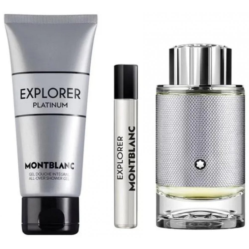 Montblanc Explorer Platinum Gift Set 100ml EDP Spray - EDP 7.5ml - Shower Gel 100ml