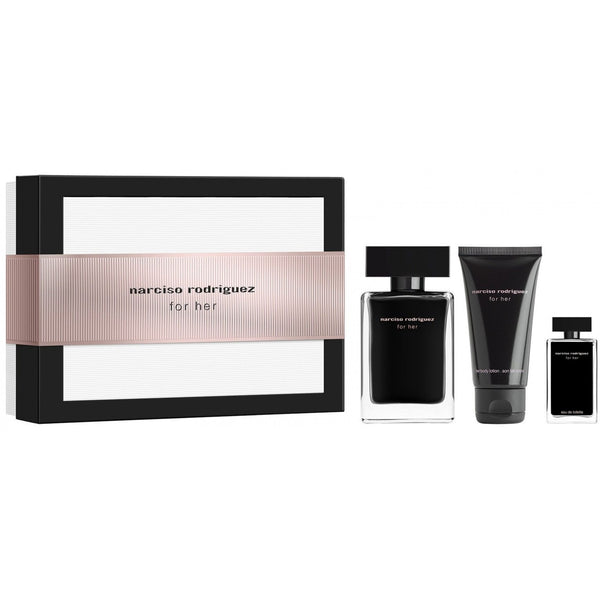 Narciso Rodriguez For Her Gift Set 50ml EDT Spray - EDT 7.5ml - Body Lotion 50ml
