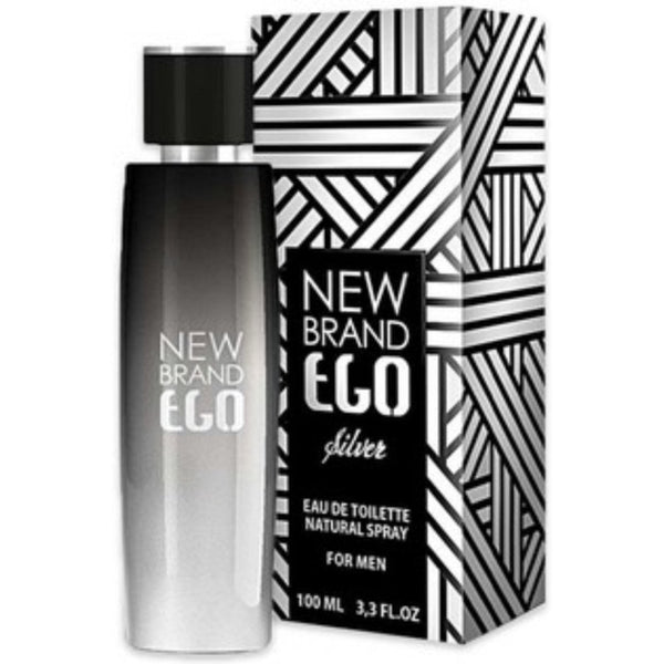 New Brand Ego Silver For Men 100ml EDT Spray