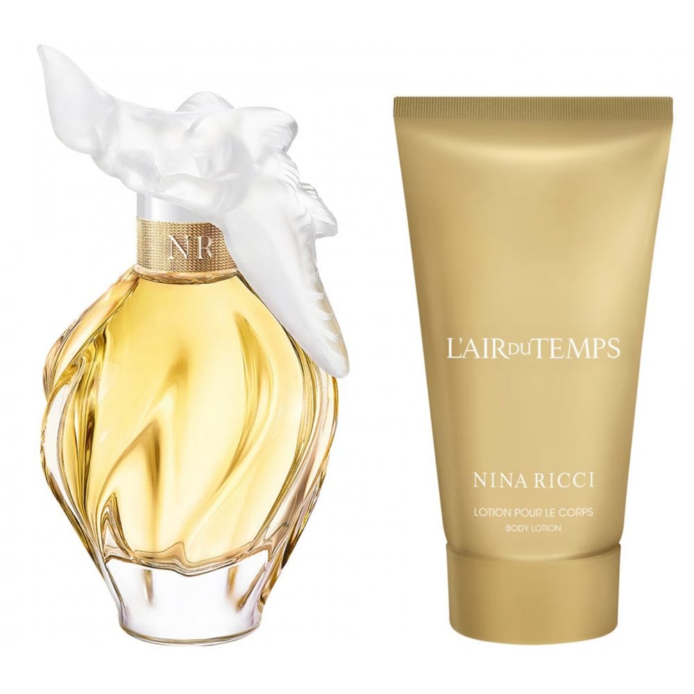Nina Ricci L'air Du Temps Gift Set 100ml EDT Spray - Body Lotion 75ml