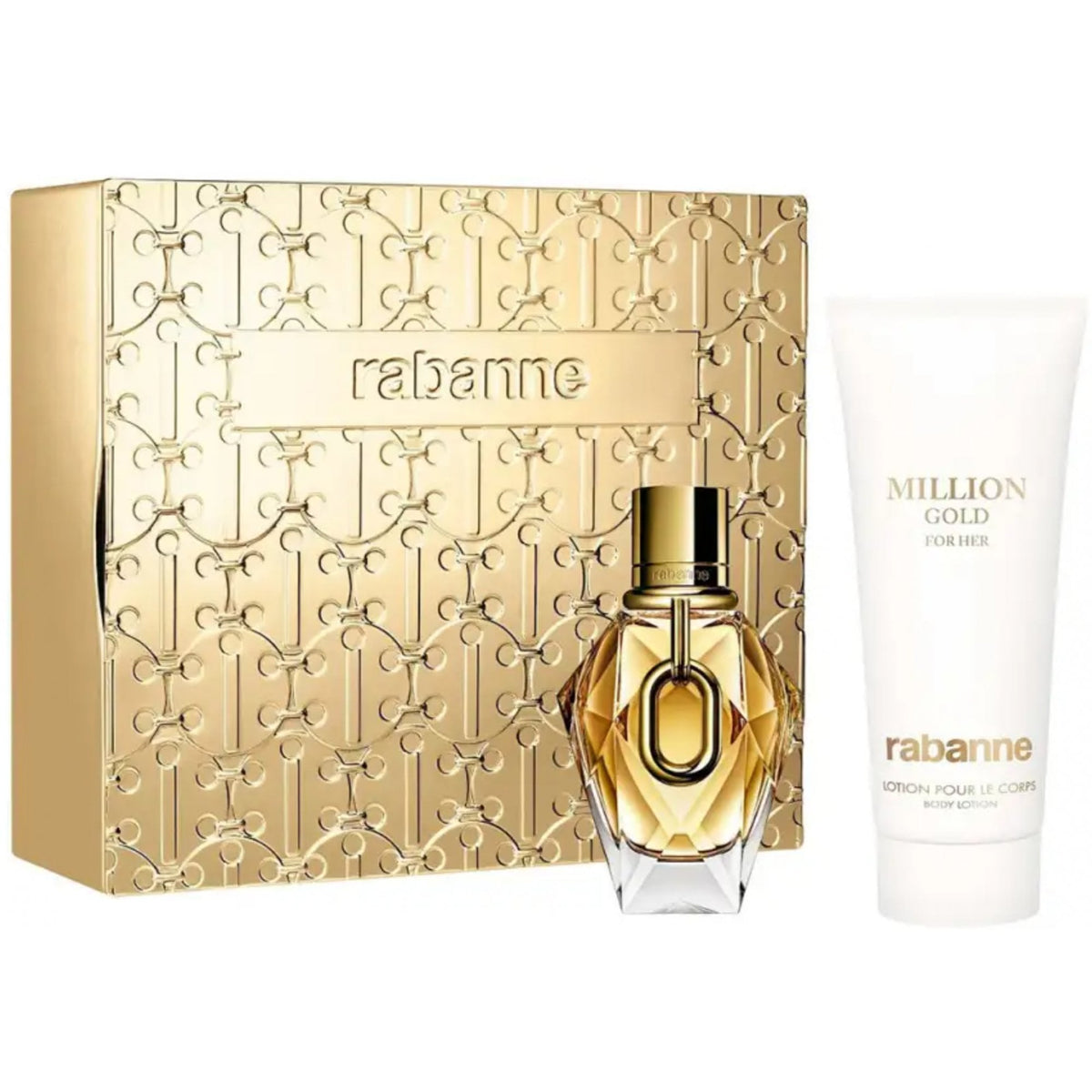 Paco Rabanne Million Gold Gift Set 50ml EDP Spray - Body Lotion 100ml