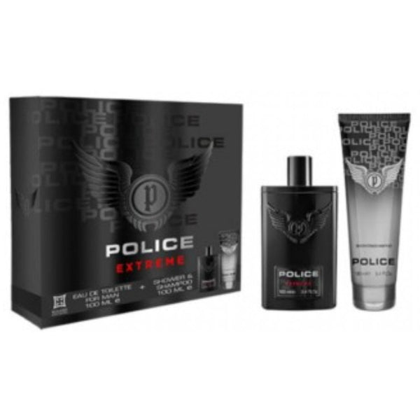 Police Extreme Gift Set 100ml EDT Spray + Shower & Shampoo 100ml