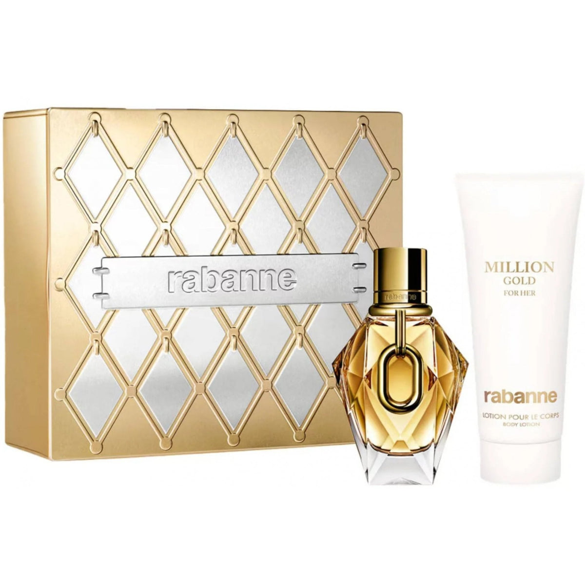 Rabanne Million Gold For Her Gift Set 50ml EDP Spray - Body Lotion 100ml
