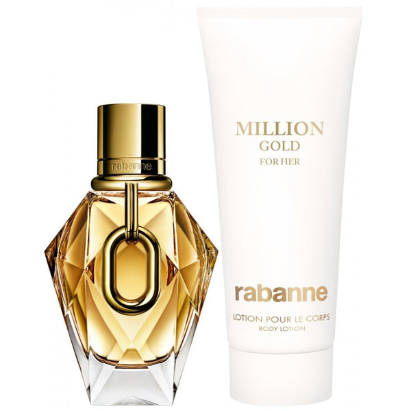 Rabanne Million Gold For Her Gift Set 50ml EDP Spray - Body Lotion 100ml