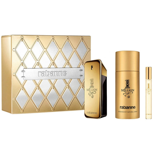 Rabanne 1 Million Gift Set 100ml EDT Spray - EDT 10ml - Deodorant Spray 150ml
