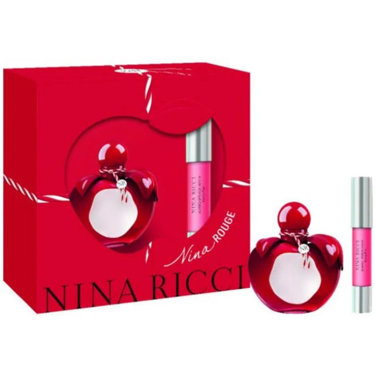 Nina Ricci Les Belles De Nina Giftset Nina Rouge EDT Spray 50ml + Fancy Pink Jumbo Lipstick Matte