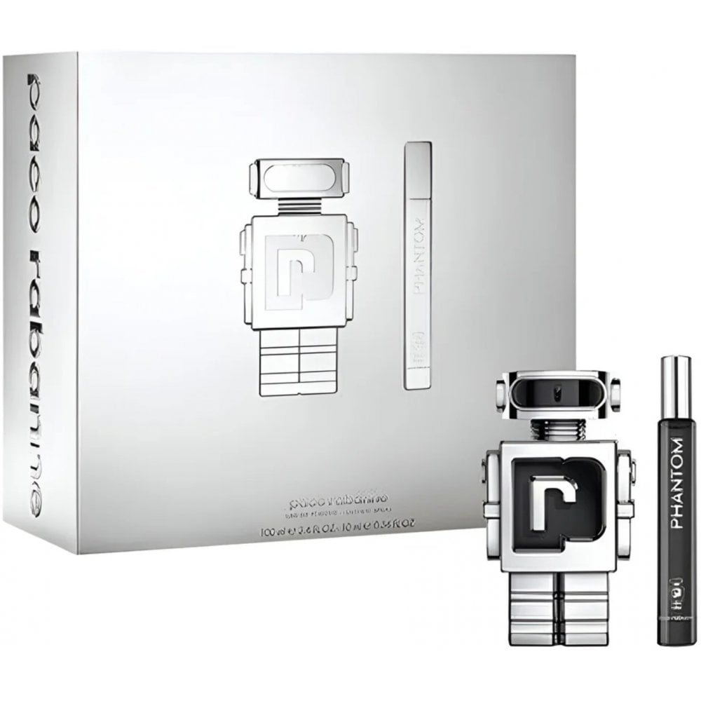 Paco Rabanne Phantom Mens Giftset 100ml EDT Spray + Megaspritser 10ml