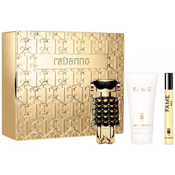 Rabanne Fame Giftset Parfum Spray 50ml + Parfum Travel Spray 10ml + Body Lotion 75ml