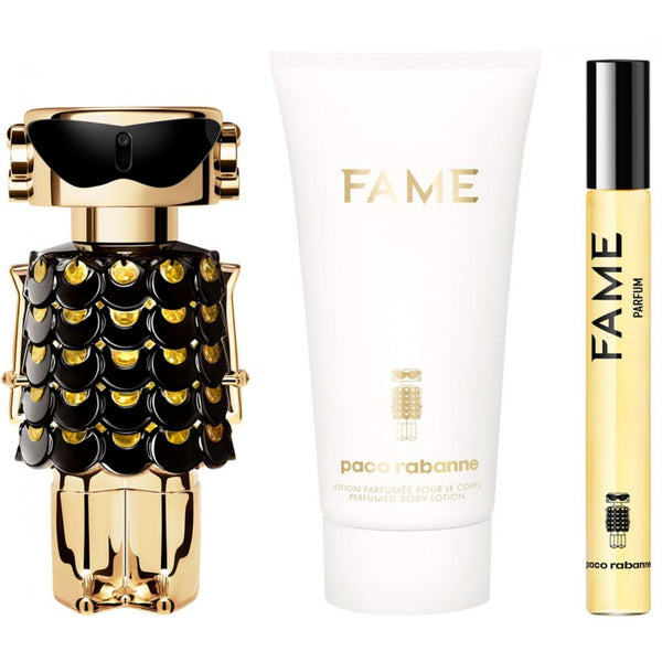 Rabanne Fame Giftset Parfum Spray 50ml + Parfum Travel Spray 10ml + Body Lotion 75ml