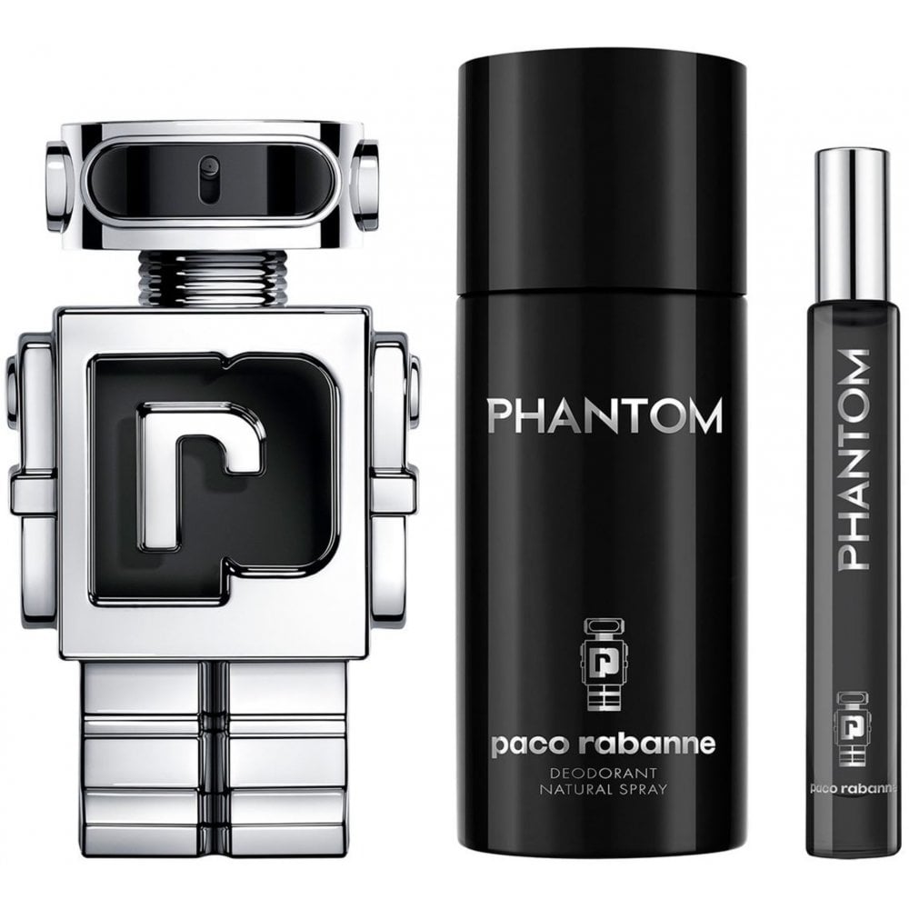 Paco Rabanne Phantom Giftset 100ml EDT Spray + Deodorant 150ml + EDT 10ml