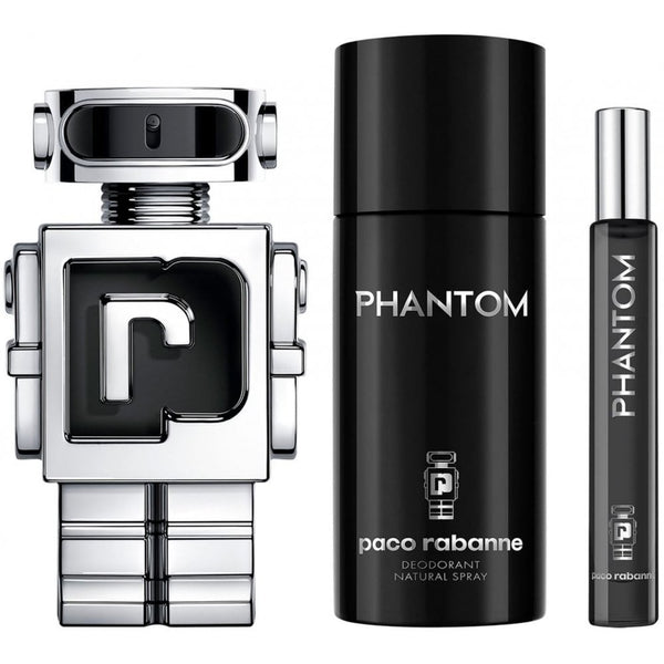 Paco Rabanne Phantom Giftset 100ml EDT Spray + Deodorant 150ml + EDT 10ml