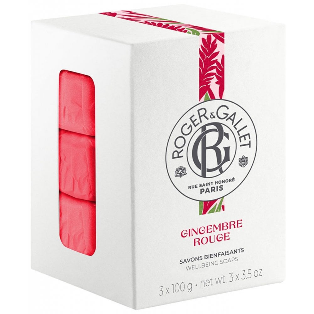 Roger & Gallet Gingembre Rouge 3 x Soap 100g