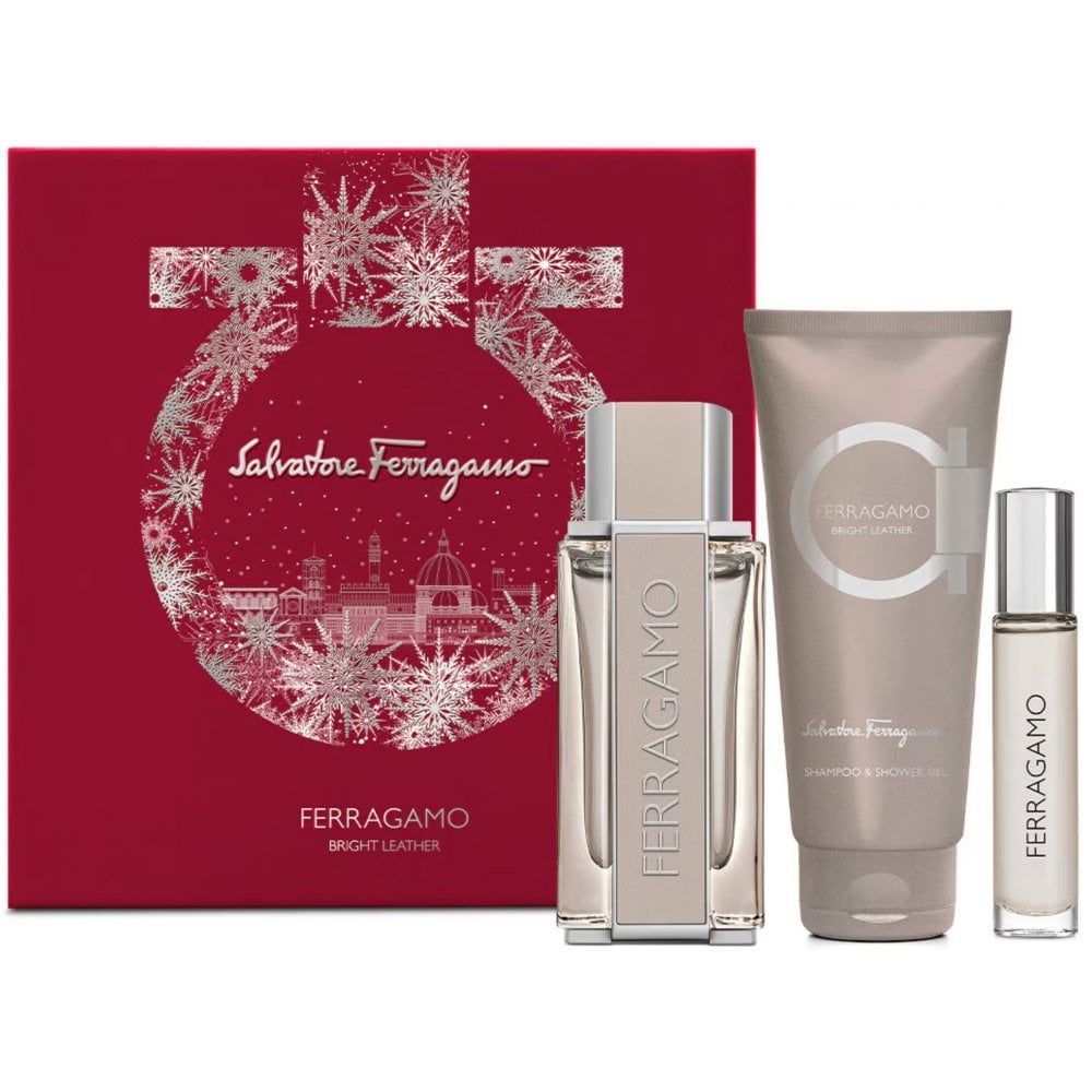 Salvatore Ferragamo Ferragamo Bright Leather Gift Set - EDT 100ml + EDT 10ml + SG 100ml