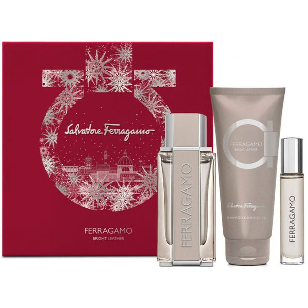 Salvatore Ferragamo Ferragamo Bright Leather Gift Set - EDT 100ml + EDT 10ml + SG 100ml