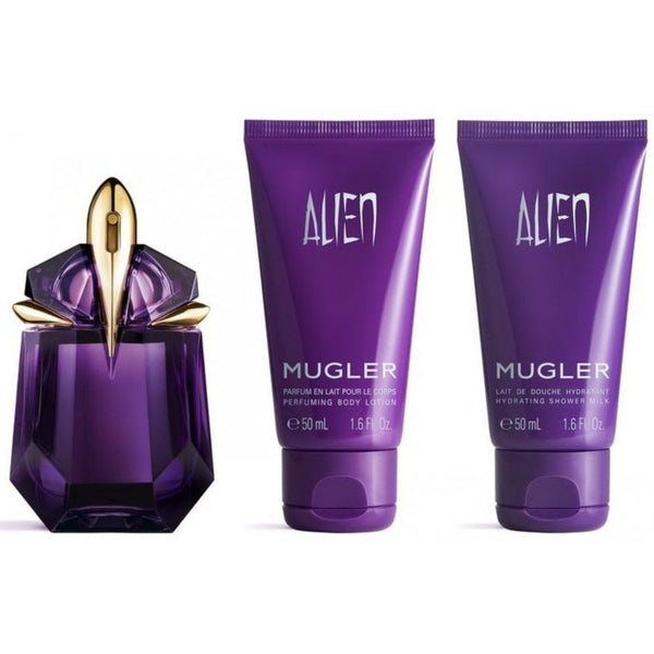 Mugler Alien Gift Set 30ml EDP Spray, 50ml Shower Gel & 50ml Body Lotion