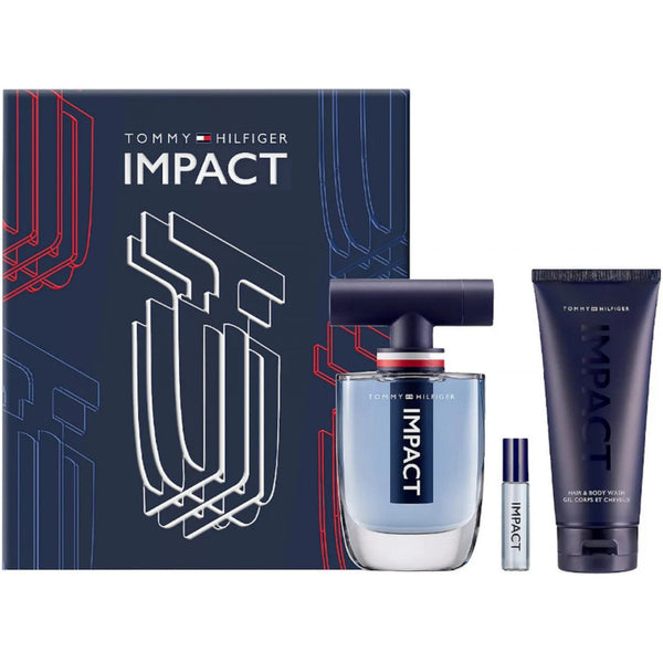 Tommy Hilfiger Impact Gift Set 100ml EDT Spray - EDT 4ml - Body Wash 100ml