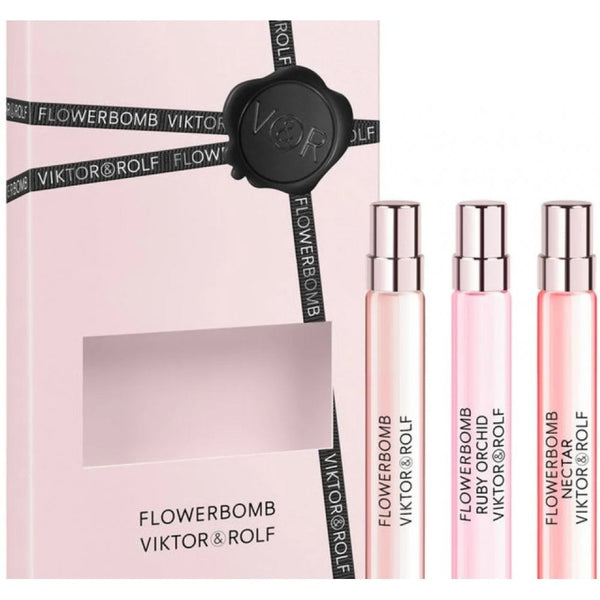 Viktor & Rolf Flowerbomb Gift Set - Ruby Orchid 10ml EDP + Nectar 10ml EDP + Original 10ml EDP
