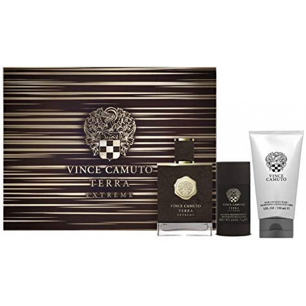 Vince Camuto Terra Extreme Gift Set - EDT 100ml + Hair & Body Shower Gel 150ml + Deodorant Stick 75ml