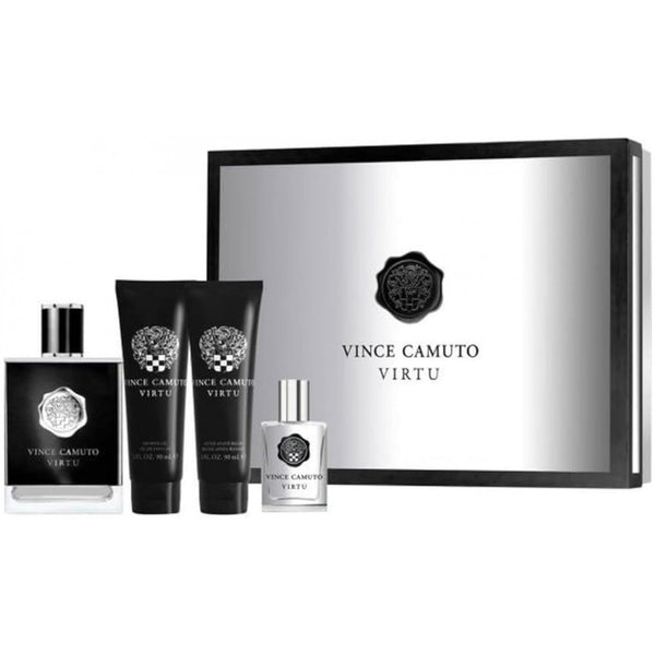 Vince Camuto Virtu Gift Set - EDT 100ml + Aftershave Balm 90ml + Shower Gel 90ml + EDT 15ml