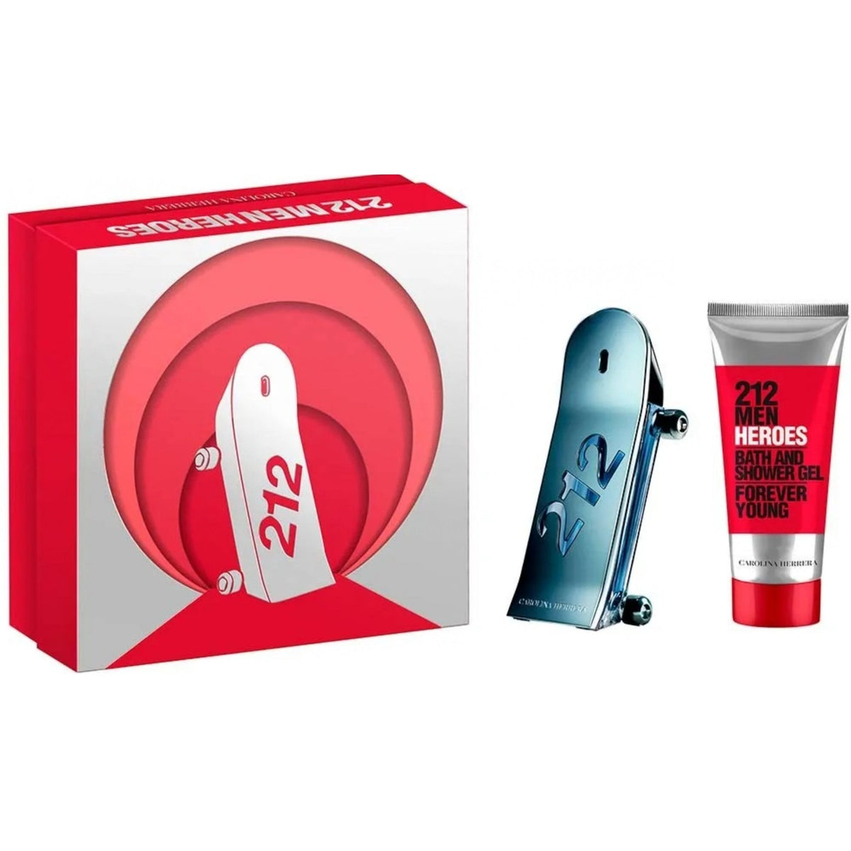 Carolina Herrera 212 Heroes Gift Set: Eau de Toilette 90ml - Shower Gel 100ml