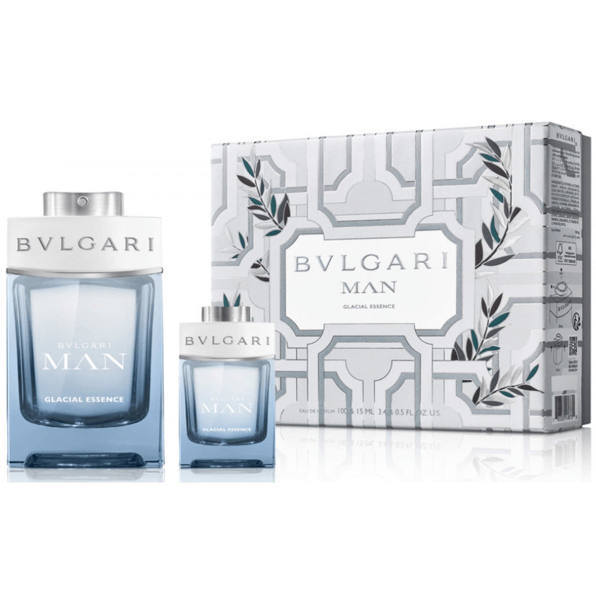 Bvlgari Man Glacial Essence Man Gift Set 100ml EDP Spray + EDP 15ml