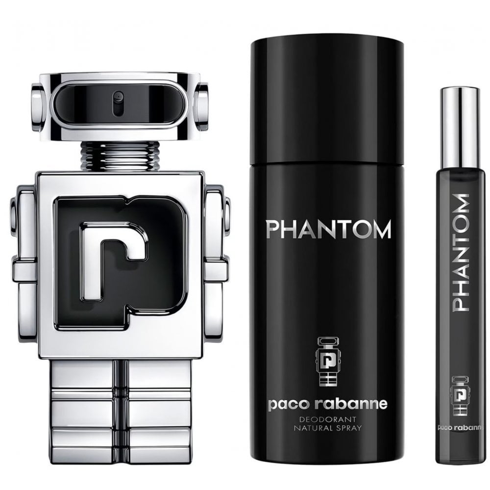 Rabanne Phantom Giftset EDT Spray 100ml + Deodorant Natural Spray 150ml + EDT Travel Spray 10ml