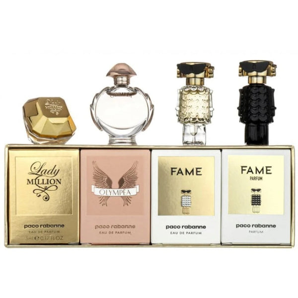 Paco Rabanne Miniatures Gift Set 5ml Lady Million EDP + 6ml Olympea EDP + 4ml Fame EDP + 4ml Fame Parfum EDP