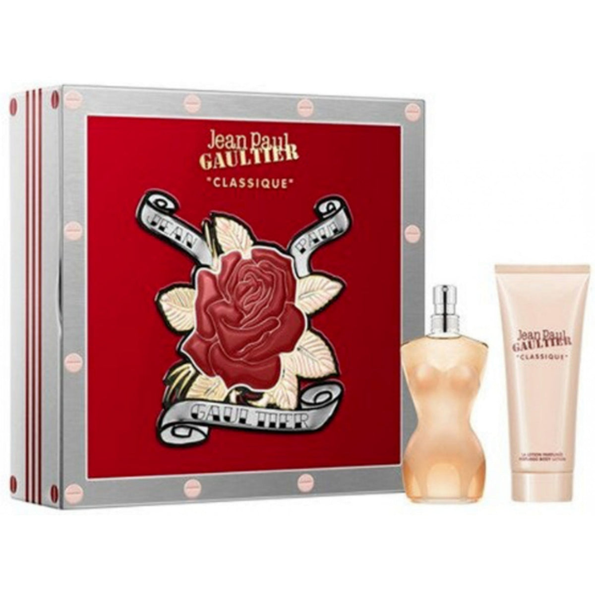 Jean Paul Gaultier Classique Gift Set 50ml EDT Spray + Body Lotion 75ml