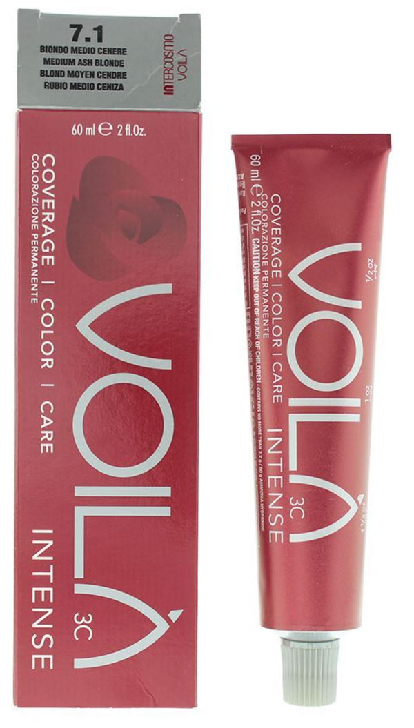 Intercosmo Voilà 3C Intense Hair Colour 60ml - 7.1 Medium Ash Blonde