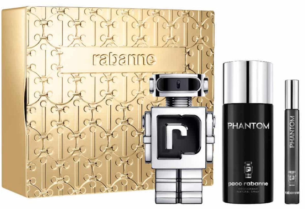 Rabanne Phantom Giftset EDT Spray 100ml + EDT Travel Spray 10ml + Deodorant Natural Spray 150ml