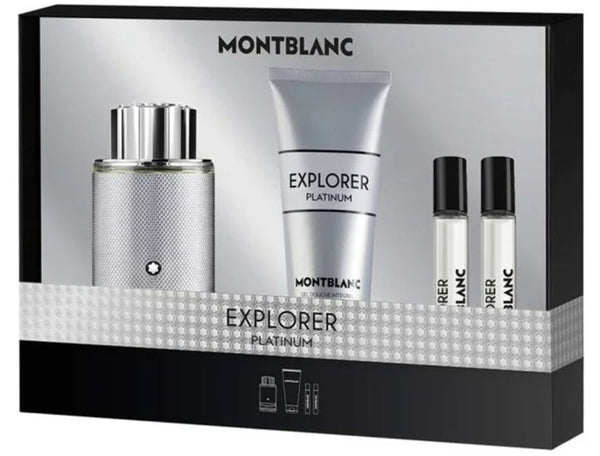 Montblanc Explorer Platinum Gift Set EDP Spray 100ml + 2 x EDP Spray 7.5ml + All-Over Shower Gel 100ml