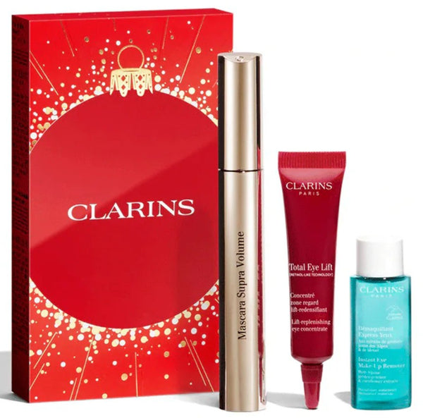 Clarins All About Eyes Gift Set 3 Piece Mascara 8ml + Eye Serum 7ml + Make-Up Remover 10ml