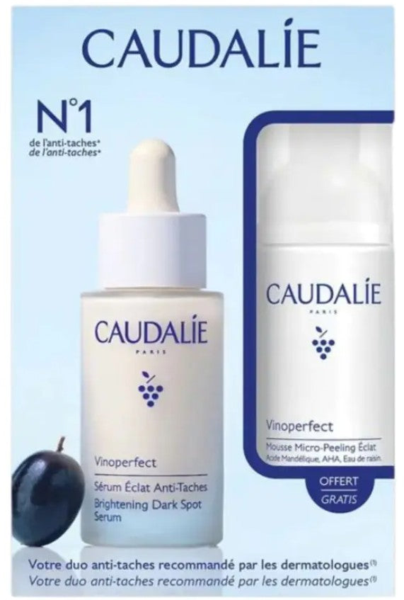 Caudalie Vinoperfect Dark Spot Serum 30ml & Brightening Micropeel Foam 50ml Gift Set