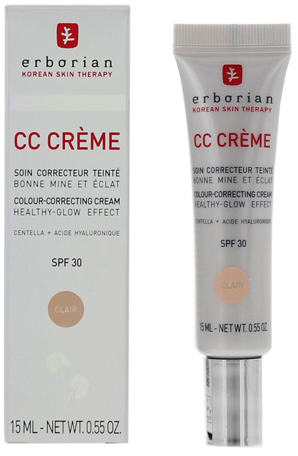 Erborian CC Crème SPF30 Clair 15ml High-Definition Radiant Face Cream
