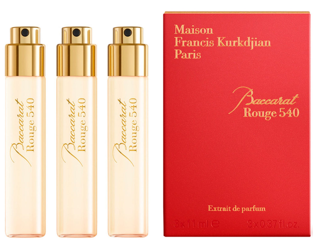 Maison Francis Kurkdjian Baccarat Rouge 540 Travel Set 3 x 11ml Extrait De Parfum Refills